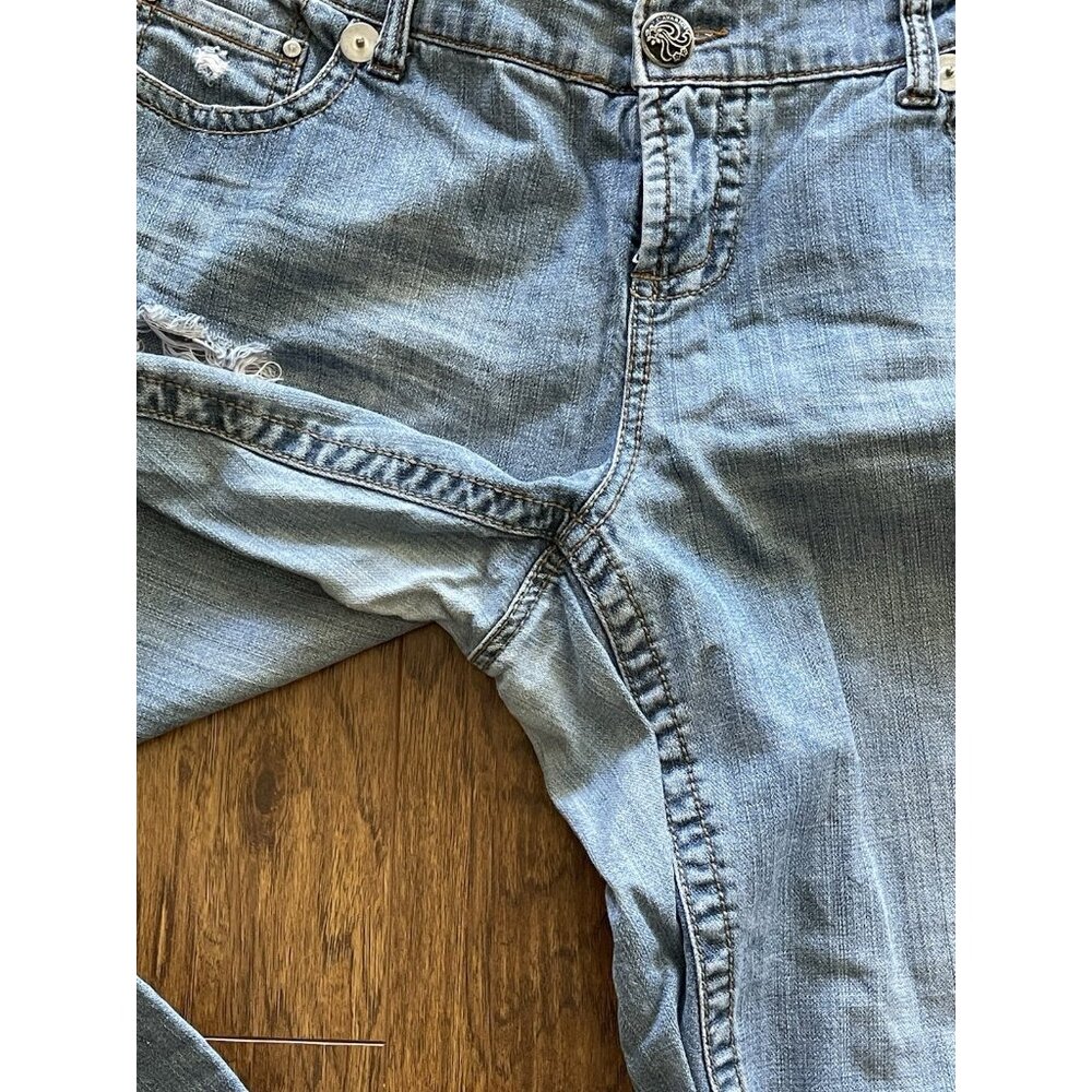 Z Cavaricci Y2K Boyfriend PLUS size 16 Distressed Straight Leg Jeans - Picture 6 of 15